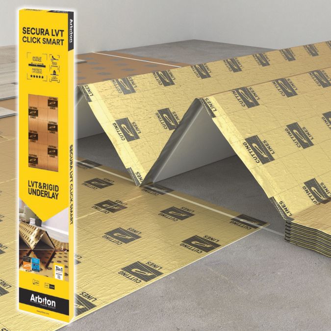 Secura Vinyl Click | 1,5mm Trittschall | Dampfsperre | Verklebetape | 6,25qm