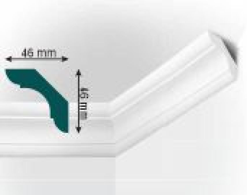 Stuckleiste | Zierprofil | Mod. K 13 | 46 x 46 mm | 2,0m Länge
